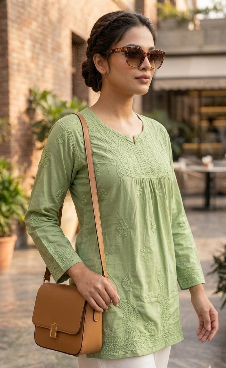 Nakhre handcrafted chikankari tops
